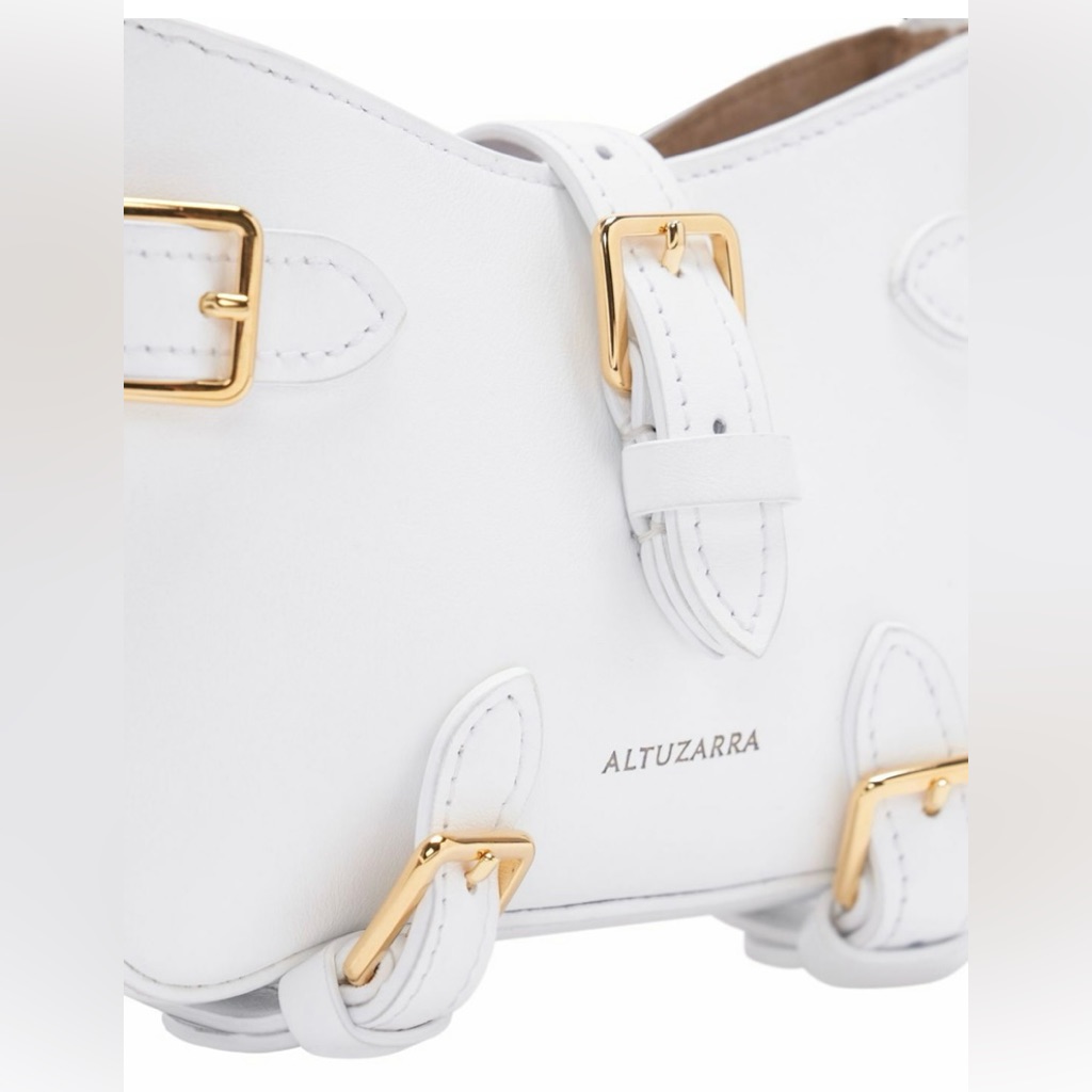 Altuzarra Nwt Mini Play Leather Baguette Bag, Optic White — image 3 of 8